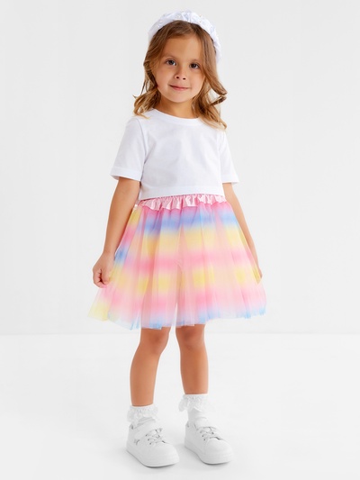 Юбка детская KAFTAN «Градиент», розовая, длина 30 см