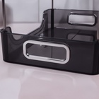 Органайзер для хранения, с ручками, 2 секции, 31×20×29 см, цвет чёрный, серебристый - Фото 7