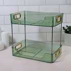 Органайзер для хранения, с ручками, 2 секции, 31×20×29 см, цвет зелёный, золотистый - Фото 3