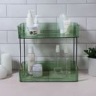 Органайзер для хранения, с ручками, 2 секции, 31×20×29 см, цвет зелёный, золотистый - Фото 4