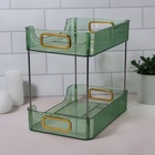 Органайзер для хранения, с ручками, 2 секции, 31×20×29 см, цвет зелёный, золотистый - Фото 6