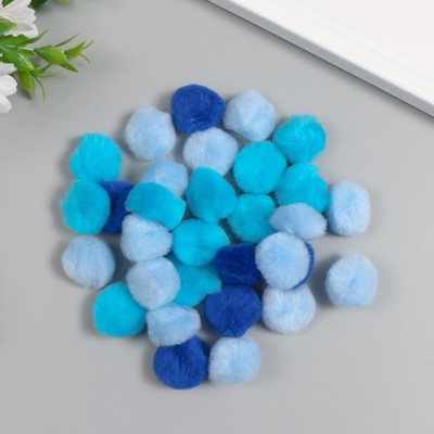 Декор для творчества «Помпончики. Голубое небо», d=2.5 см, набор 30 шт.