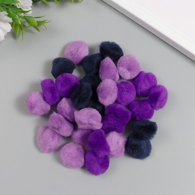 Декор для творчества «Помпончики. Сиреневый туман», d=2.5 см, набор 30 шт.