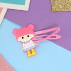 Невидимка для волос "Адель" (набор 2 шт) девчонка, 5,5 см, розовый - фото 807793020