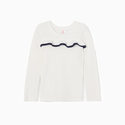 Джемпер для девочки школьный, цвет молочный, рост 122 см