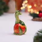 Сувенир символ года "Змея на яблоке", 10 см, майолика - Фото 4