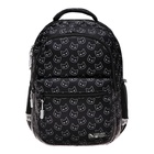 Рюкзак школьный, с эргономичной спинкой, 39х27х16, Seventeen, универсальный, чёрный - Фото 3