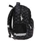 Рюкзак школьный, с эргономичной спинкой, 39х27х16, Seventeen, универсальный, чёрный - Фото 4