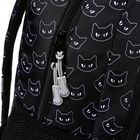 Рюкзак школьный, с эргономичной спинкой, 39х27х16, Seventeen, универсальный, чёрный - Фото 7