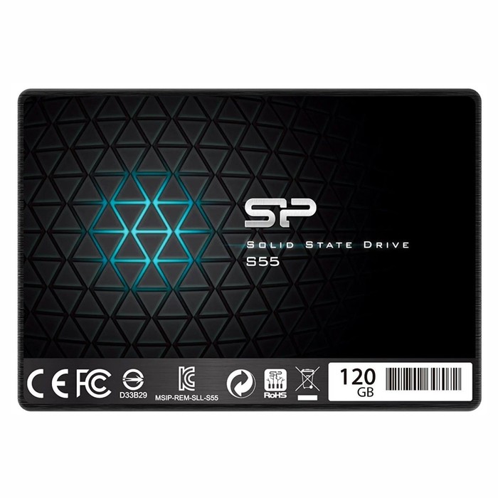 SSD Накопитель Silicon Power S55 120GB SATA III/R/W - 560/530 MB/s /TLC/SP120GBSS3S55S25 - фото 51610513