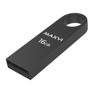 Флешка 16 Gb Maxvi MK Dark grey  монолит, металл / FD16GBUSB20C10MK