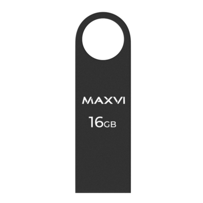 USB флеш накопитель 16 Gb Maxvi MK Dark grey  монолит, металл / FD16GBUSB20C10MK - фото 51610516