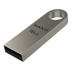 USB флеш накопитель 16 Gb Maxvi MK Metallic silver монолит, металл  / FD16GBUSB20C10MK