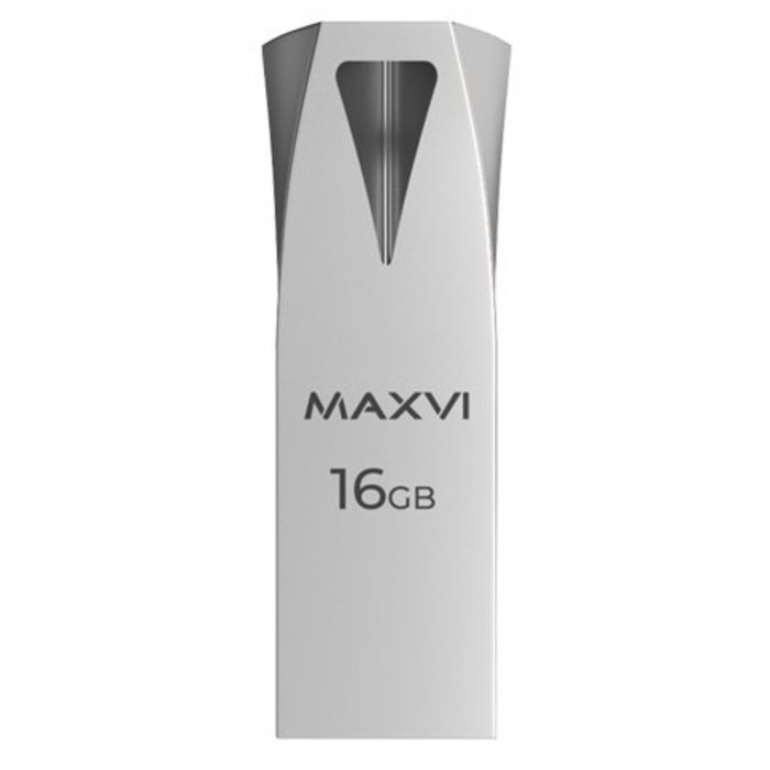 USB флеш накопитель 16 Gb Maxvi MK2 Metallic silver монолит, металл  / FD16GBUSB20C10MK2 - фото 51610525