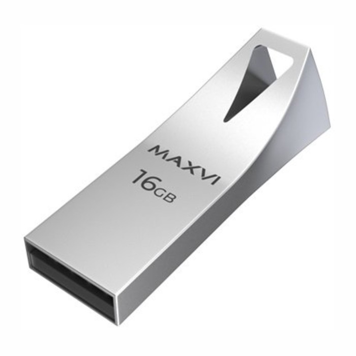 USB флеш накопитель 16 Gb Maxvi MK2 Metallic silver монолит, металл  / FD16GBUSB20C10MK2 - фото 51610526