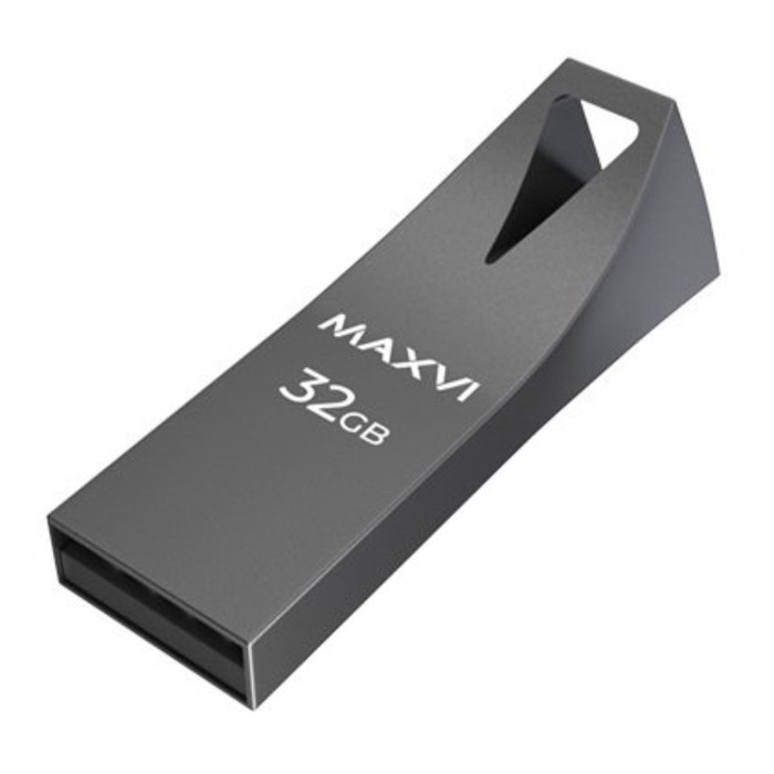 USB флеш накопитель 32 Gb Maxvi MK2 Dark grey  монолит, металл / FD32GBUSB20C10MK2 - фото 51610535