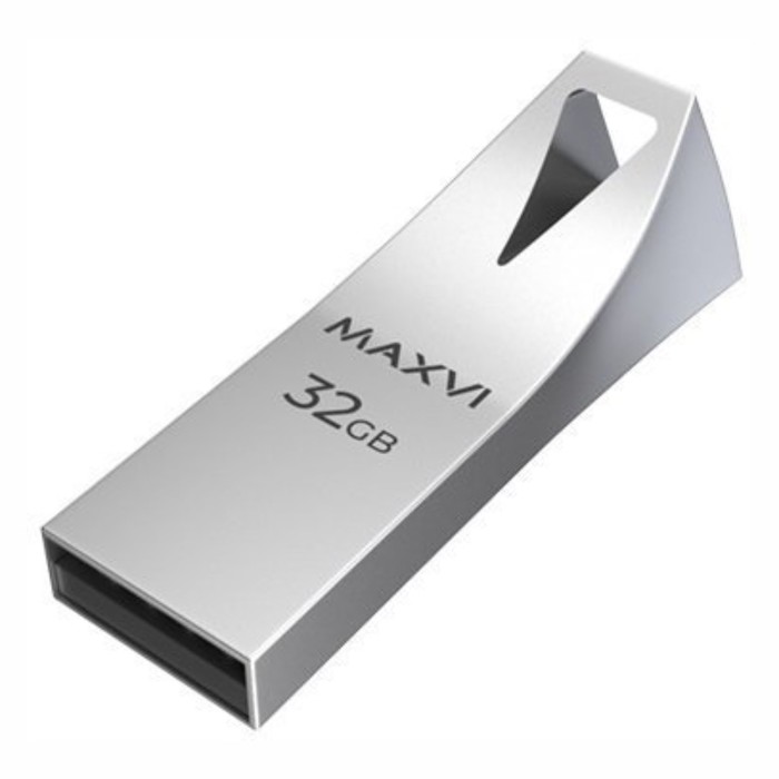 

Флешка Maxvi MK2, 32 Гб, USB 2.0, серебристая
