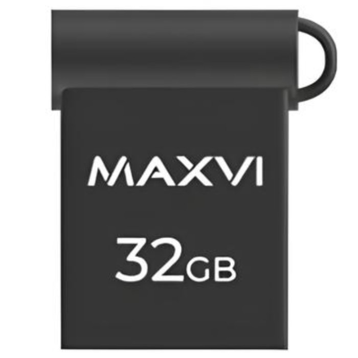 USB флеш накопитель 32 Gb Maxvi MM Dark grey  мини, металл  / FD32GBUSB20C10MM - фото 51610540