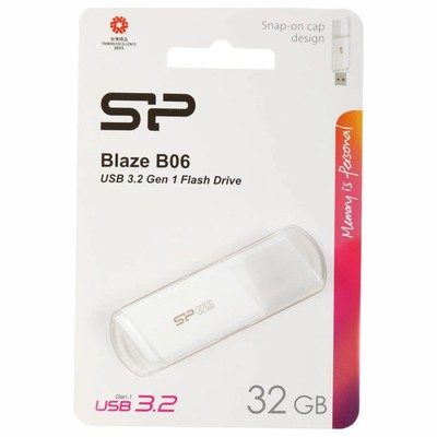 USB флеш накопитель 32 Gb Silicon Power Blaze B06 White USB 3.0 /  SP032GBUF3B06V1W