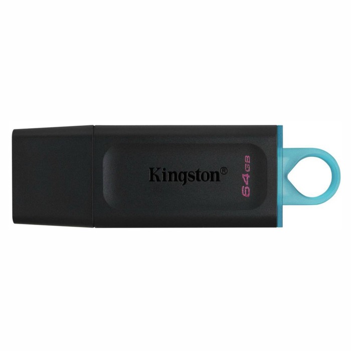 USB флеш накопитель 64 Gb Kingston DT Exodia Black DTX/64GB / USB 3.2 / бирюзовое кольцо - фото 51610572