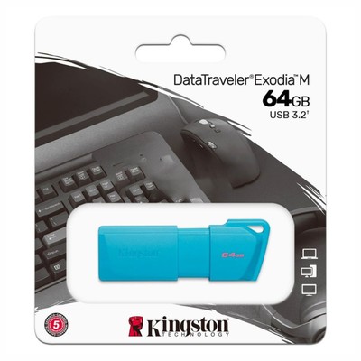 USB флеш накопитель 64 Gb Kingston DT Exodia M Aqua Blue KC-U2L64-7LB