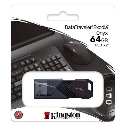 USB флеш накопитель 64 Gb Kingston DT Exodia Onyx  черный DTXON/64GB / USB 3.2
