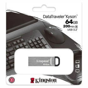 USB флеш накопитель 64 Gb Kingston DT Kyson DTKN/64GB / USB 3.2 / Read 200Mb/s