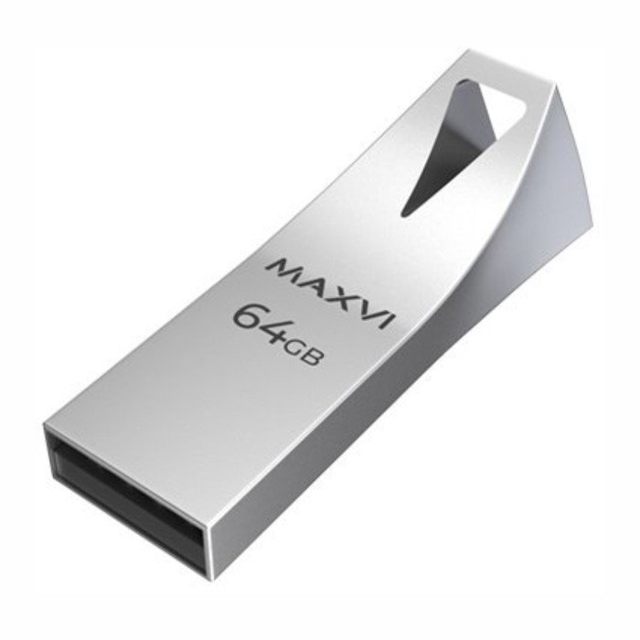 

Флешка 64 Gb Maxvi MK2 Metallic silver монолит, металл / FD64GBUSB20C10MK2