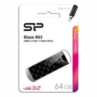 USB флеш накопитель 64 Gb Silicon Power Blaze B03 Black USB 3.0 SP064GBUF3B03V1K - фото 51610611