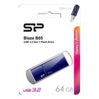 USB флеш накопитель 64 Gb Silicon Power Blaze B05 Deep Blue USB 3.0 SP064GBUF3B05V1D - фото 51610614