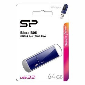 USB флеш накопитель 64 Gb Silicon Power Blaze B05 Deep Blue USB 3.0 SP064GBUF3B05V1D