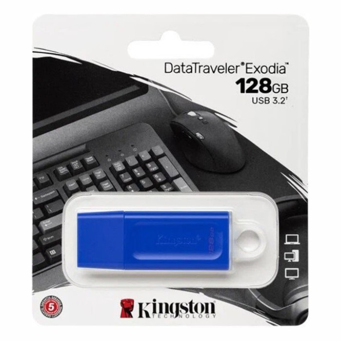 USB флеш накопитель_128 Gb Kingston DT Exodia Blue KC-U2G128-7GB / USB 3.2 - Фото 1