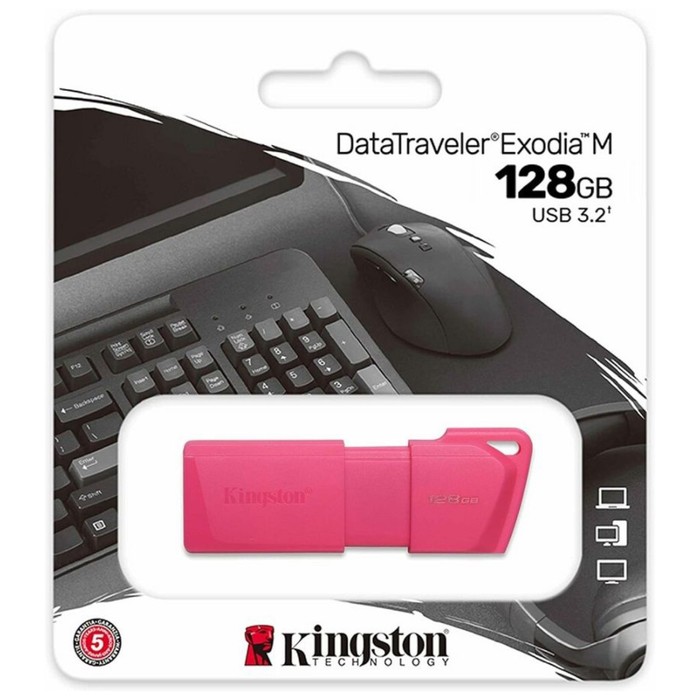 USB флеш накопитель_128 Gb Kingston DT Exodia M Pink KC-U2L128-7LN - Фото 1