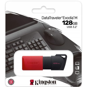 USB флеш накопитель_128 Gb Kingston DT Exodia M черный/красн DTXM/128GB