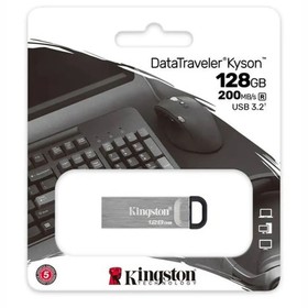 USB флеш накопитель_128 Gb Kingston DT Kyson DTKN/128GB / USB 3.2 / Read 200Mb/s/Write 60Mb   106987