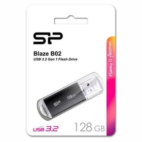 USB флеш накопитель_128 Gb Silicon Power Blaze B02 Black USB 3.0 / SP128GBUF3B02V1K