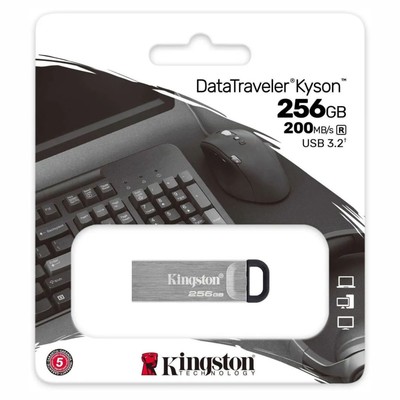 USB флеш накопитель_256 Gb Kingston DT Kyson DTKN/256GB / USB 3.2 / Read 200Mb/s/Write 60Mb   106987