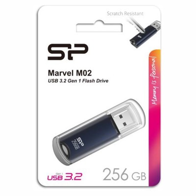 USB флеш накопитель_256 Gb Silicon Power Marvel M02 Blue USB 3.0 / SP256GBUF3M02V1B