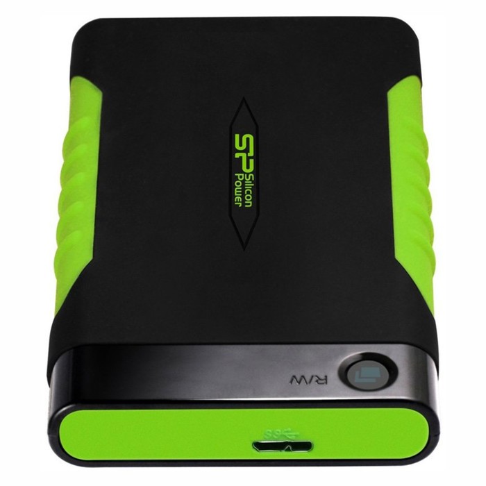 Жесткий диск 2,5" Silicon Power 2Tb A15 Armor Black/Green  USB 3.0 / SP020TBPHDA15S3K - фото 51610717