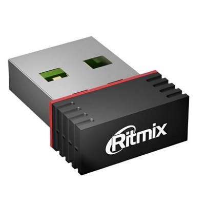Wi-Fi-адаптер Ritmix RWA-120 Wi-Fi 4; 2.4 ГГц; 150 Мбит/с; 802.11b/g/n