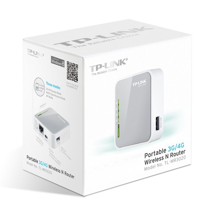 Wi-Fi роутер TP-Link TL-MR3020 150 Мбит/с ,USB для 3G/4G - фото 51610832