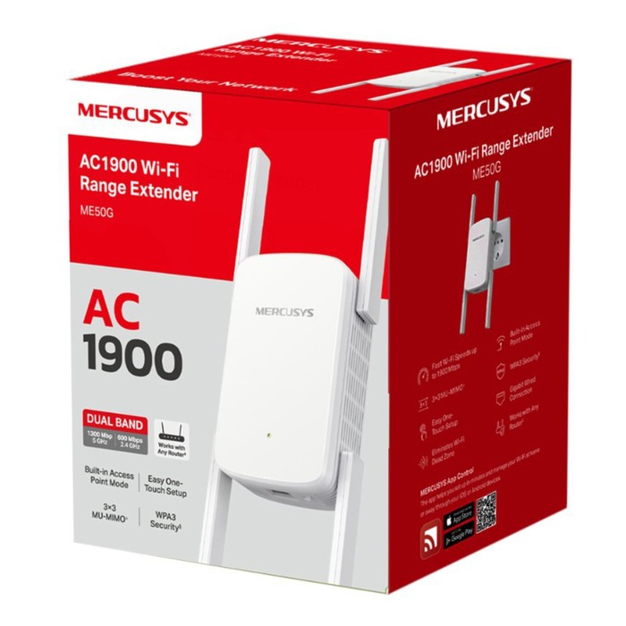 Усилитель Wi-Fi сигнала Mercusys ME50G - фото 51610858