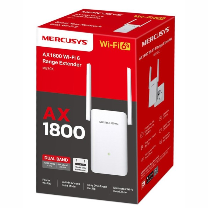 Усилитель Wi-Fi сигнала Mercusys ME70X - фото 51610861