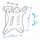 Кронштейн для LCD TV  HOLDER LCDS-5002 10" – 26", 25 кг, расстояние от стены 50мм. - фото 51610912