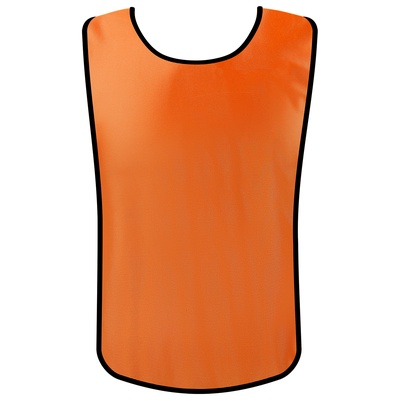 Манишка футбольная детская ONLYTOP, р. 36-40, на резинке, оранжевая