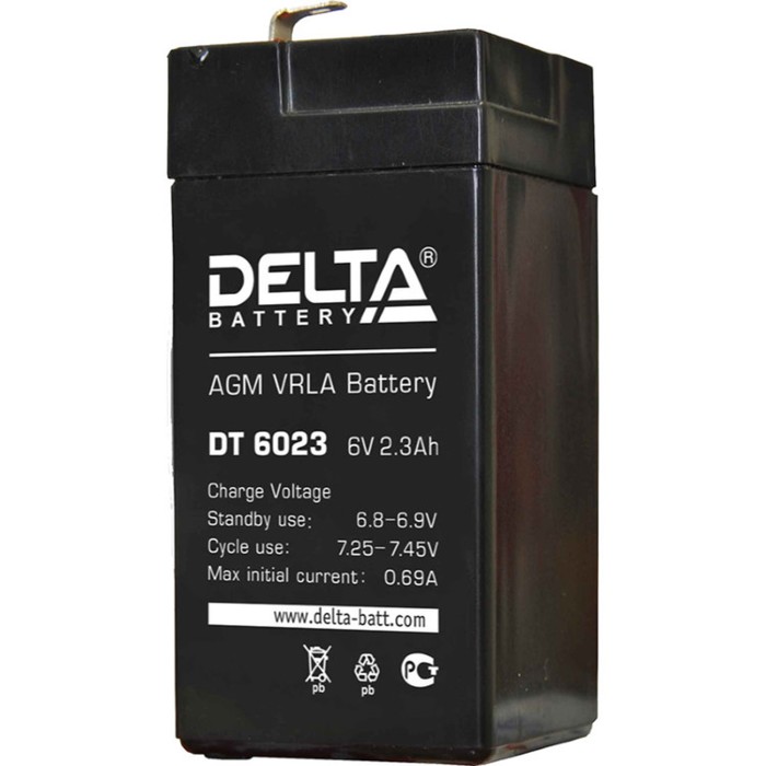 Аккумуляторная батарея Delta DT 6023 (6V / 2,3Ah) - Фото 1