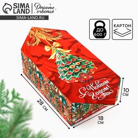 Сборная коробка–конфета «Роскошные шары », 18 х 28 х 10 см, Новый год
