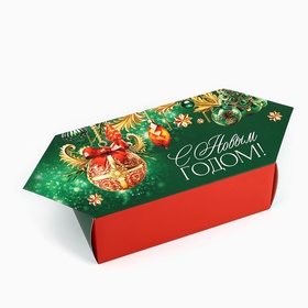 Сборная коробка–конфета «Новогодние шары», 14 х 22 х 8 см, Новый год