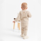 Джемпер детский вязаный MINAKU, рост 68-74 см, бежевый - Фото 4