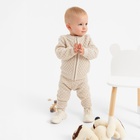 Джемпер детский вязаный MINAKU, рост 68-74 см, бежевый - Фото 5